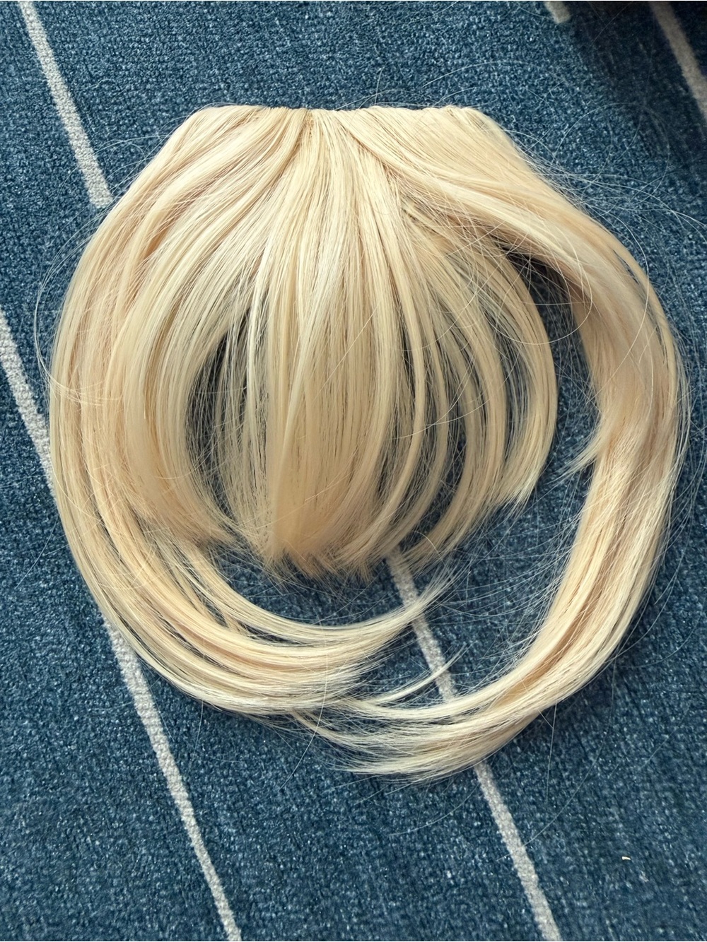 Blonde Clip-In Bangs Hair Extension – French Fringe Hairpiece